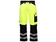 Dunlop Mens Hi Vis Trousers Reflective Fluorescent Colouring Workwear Bottoms