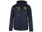 Puma Mens Arsenal Rain Jacket Protection Sports Support Full Zip Hooded Top