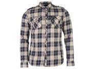 Firetrap Mens Check Shirt Lightweight Button Front Long Sleeve Collar Neck Top