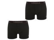 Lonsdale Mens Cotton 2 Pack Boxers Briefs Elasticated Underwear