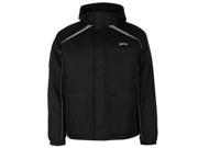 Slazenger Mens Panel Jacket Packable Hood Winter Warm High Neck Full Zip Top