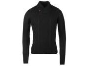 Kangol Mens Gents Cable Shawl Knit Jumper Long Sleeve