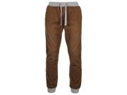 SoulCal Mens Ribbed Waistband Chinos Trousers Elasticated Ankle Pants