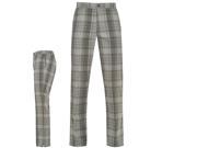 Slazenger Mens Checked Golf Trousers Pants Bottoms Rubberised Lining to Waist