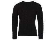 Firetrap Mens Neptune Cable Knit Breathable Ribbed Pullover Long Sleeve Crew