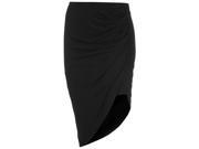 JDY Womens Elli Skirt Lightweight Midi Length Asymmetric Style Elastic Jersey