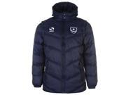 Sondico Mens Portsmouth FC Padded Jacket Detachable Sleeve Chin Guard Hooded Zip
