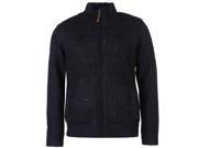 Lee Cooper Mens Zip Through Cable Knit Nep Cardigan Jumper Long Sleeve Top