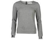Everlast Womens Sport Sweater Ribbed Cotton Pullover Long Sleeve Crew Neck Top