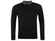 Pierre Cardin Mens Collar Knitted Sweater Pullover Long Sleeve Mock Shirt