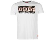 Kickers Mens Chest Print T Shirt Cotton Summer Casual Short Sleeve Crew Neck Tee