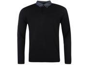 Pierre Cardin Mens Collar Knitted Sweater Pullover Long Sleeve Mock Shirt