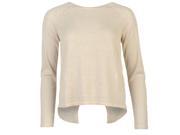 Only Womens Rochelle Top Lightweight Drop Back Pullover Long Sleeve Crew Neck