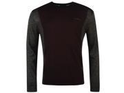 Pierre Cardin Mens Panel Knit Sweater Warm Pullover Long Sleeve Crew Neck Top