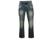 Lee Cooper Mens Bootcut Jeans Smart Distressed Trousers Casual Pants Bottoms