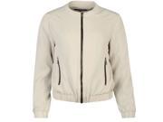 Firetrap Womens Soft Bomber Jacket Pockets Elasticated Waistband Full Zip Top