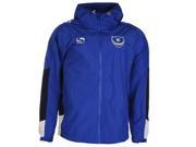 Sondico Mens Portsmouth Rain Jacket Training Mesh Hooded Chin Guard Full Zip Top