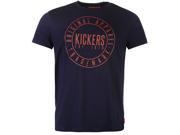 Kickers Mens Print Cotton T Shirt Summer Casual Short Sleeve Crew Neck Tee