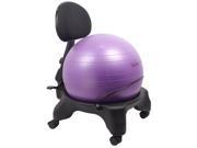 Isokinetics Inc Adjustable Back Exercise Ball Chair Purple 52cm Ball Free Pump