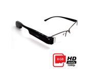 DigiOptix 8GB Smart Glasses with Frame Tinted PC Motus 1080p HD Video Bluetooth Hand Free Control Camera Eyeglasses