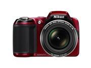 Nikon COOLPIX L810 16.1 MP 3.0 inch LCD Digital Camera Red Refiurbished