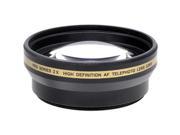 Sakar Pro 2x Telephoto Lens Converter 52mm threading Black