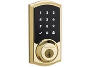 Kwikset SmartCode 916 Z Wave Touchscreen Deadbolt with Home Connect Polished Brass 99160 001