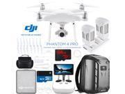 DJI Phantom 4 Pro+ Quadcopter Drone + Extra Battery Charging Hub and Custom Backpack