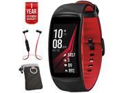 Samsung Gear Fit2 Pro Fitness Smartwatch Red Small +Headphone +Extended Warranty