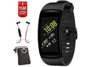 Samsung Gear Fit2 Pro Fitness Smartwatch Black Small+Headphone+Extended Warranty