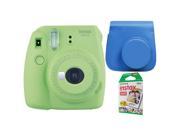 Fujifilm Instax Mini 9 Instant Camera - Lime Green w/ Case + 2-Pack Instant Film