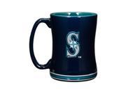 Seattle Mariners Coffee Mug 14oz Sculpted Relief