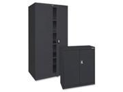 Lorell LLR41311 Steel Storage Cabinets 36 in. x 24 in. x 78 in. Black
