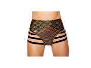 Roma Costume SH3281 Gold S M High Waisted Side Strapped Shorts Gold Small Medium