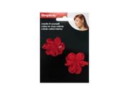 Bulk Buys WM412 24 Simplicity Create It Yourself Red Fabric Flowers