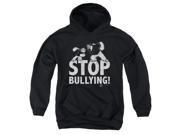 Trevco Popeye Stop Bullying Youth Pull Over Hoodie Black Medium