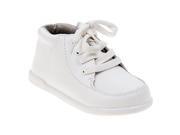 Smart Step ST2136 Unisex Leather Infant Walking Shoes White Medium Size 8