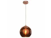 Accesslighting 28101 BCP CP Glow Mirrored Glass A 19 Incandescent Pendant Brushed Copper