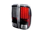 Spec D Tuning LT F25008JMLED KS LED Tail Lights for 08 to 11 Ford F250 Black 10 x 12 x 18 in.