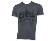 Tees Coors Banquet Mens Charcoal Mountains Logo T Shirt Extra Large