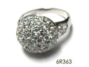 Dlux Jewels Sterling Silver Cubic Zirconia White Ring Size 9