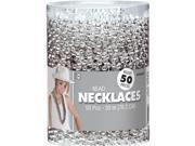 Amscan 395801.18 Bead Necklaces Silver Pack of 200