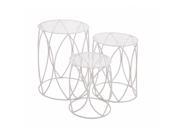 Benzara 28917 The Heavenly Set Of 3 Metal Plant Stand
