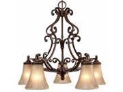 Golden Lighting 4002 D5 RSB Loretto Russet Bronze 5 Light Nook Chandelier