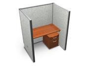 OFM T1X1 6348 VGGM Rize 63 x 48 in. 1x1 Privacy Station Units with Vinyl Panels Gray Maple