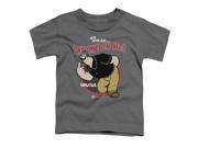 Trevco Popeye Lay One On Me Short Sleeve Toddler Tee Charcoal Large 4T