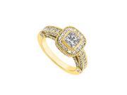 Fine Jewelry Vault UBJ6294Y14CZ Pretty CZ Engagement Ring in 14K Yellow Gold