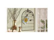 Giftcraft 85780 16.5 x 25.5 in. Sculpted Metal Birdcage Design Wall Decor with Clips