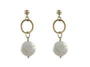 Dlux Jewels Prl Gold Plated Pearl Earrings