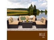 TKC Belle 5 Piece Outdoor Wicker Patio Furniture Set